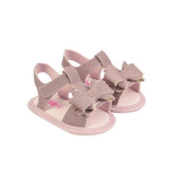 Sandália Infantil Feminino Sameka Laço Nude