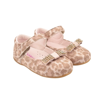 Sapatilha Infantil Femina Sameka Primeiros Passos Brilho Rose