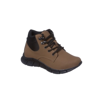 Tênis Cano Alto Infantil Masculino Ortopé Flex Boot Caramelo 