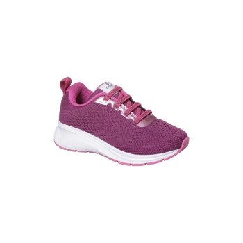 Na imagem temos o tênis infantil feminino ortopé flex run com cadarço elástico na cor pink.