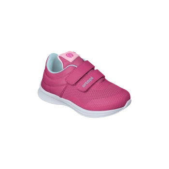 Na foto, apresentamos o encantador Tênis Infantil Feminino Ortopé Happy Confort Fecho Duplo Pink, perfeito para proporcionar conforto, praticidade e estilo aos pequenos aventureiros, disponível do tamanho 20 ao 27. Adquira em até 10x sem juros!