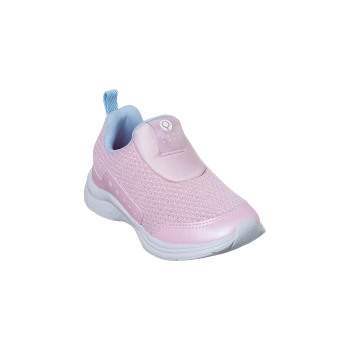 Na imagem temos um lindo tênis infantil feminino Ortopé calce fácil na cor rosa.