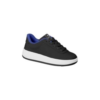 Na imagem, apresentamos o Tênis Infantil Masculino Ortopé Bliss Cadarço Preto Royal. Este calçado é uma escolha moderna e versátil para os meninos, combinando o clássico tom preto com detalhes em royal, que conferem um toque de estilo único. Seu design é pensado não apenas para a estética, mas também para o conforto, com um cabedal resistente que oferece durabilidade e fácil limpeza. Equipado com solado antiderrapante em TR e palmilha Gravidade Zero, proporciona segurança e conforto durante as atividades do dia a dia. O cadarço em tom royal adiciona um elemento de destaque ao visual, destacando-se de forma atraente. Prático e cheio de personalidade, este tênis é ideal para acompanhar os meninos em suas brincadeiras, passeios e aventuras diárias.