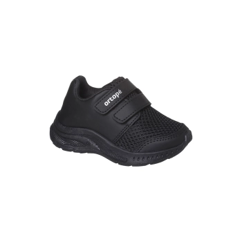 Tênis Infantil Masculino Ortopé DNA Flex Fecho Duplo Tiras Preto