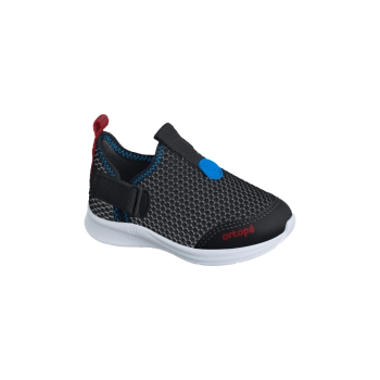 Na foto, temos um lindo Tênis Infantil Masculino Ortopé Happy Comfort Tecido com Fecho Lateral preto, perfeito para os pequenos exploradores. Com um design moderno, o cabedal em tecido, forro em espuma macia e bico em material polímero garantem conforto e estilo. Equipado com a tecnologia espacial da palmilha Gravidade Zero e solado em EVA, proporciona amortecimento e leveza em cada passo. O fecho lateral por fita aderente facilita o calce, tornando este tênis uma escolha prática e estilosa para os pequenos. Disponível nos tamanhos do 20 ao 27.
