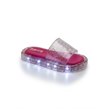 Tamanco Infantil Feminino Dok Luz Glitter Pink