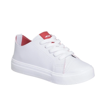 Tênis Infantil Bical Cadarço Casual Street Branco Vermelho