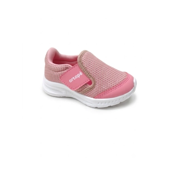 Tênis Infantil Feminino Ortopé DNA Flex Calce Fácil Rosa