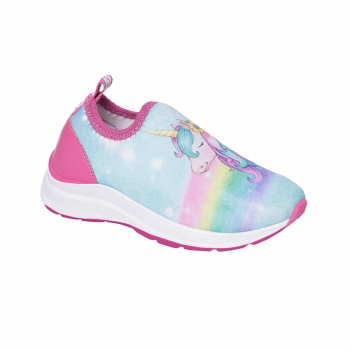  Tênis Infantil Feminino Ortopé Dna Light Unicónio Pink Colorido