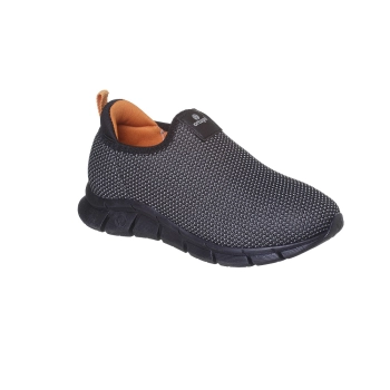 Tênis Infantil Masculino Ortopé Flex Run Calce Fácil Respirável Preto Laranja