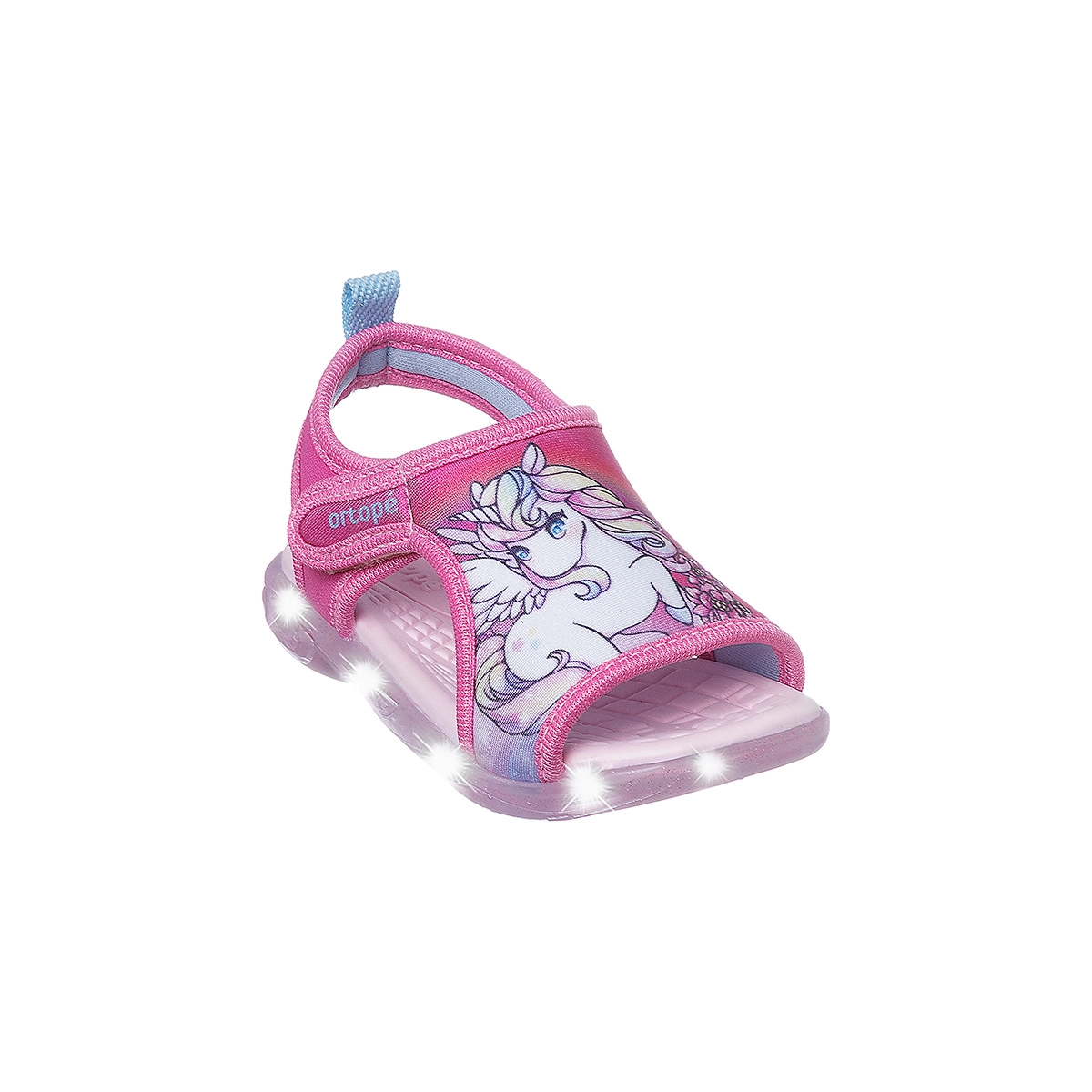 Sandália De Led Infantil Feminina Ortopé Energy Light Unicórnio Pink