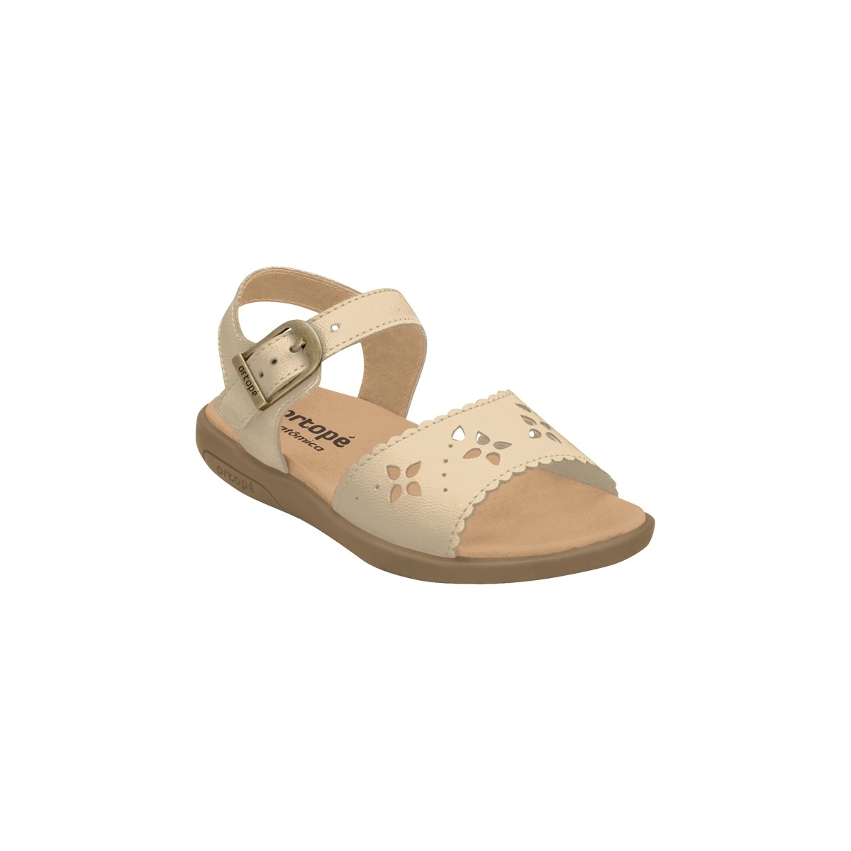 Sandália Infantil Feminina Ortopé Autêntica Basic Creme