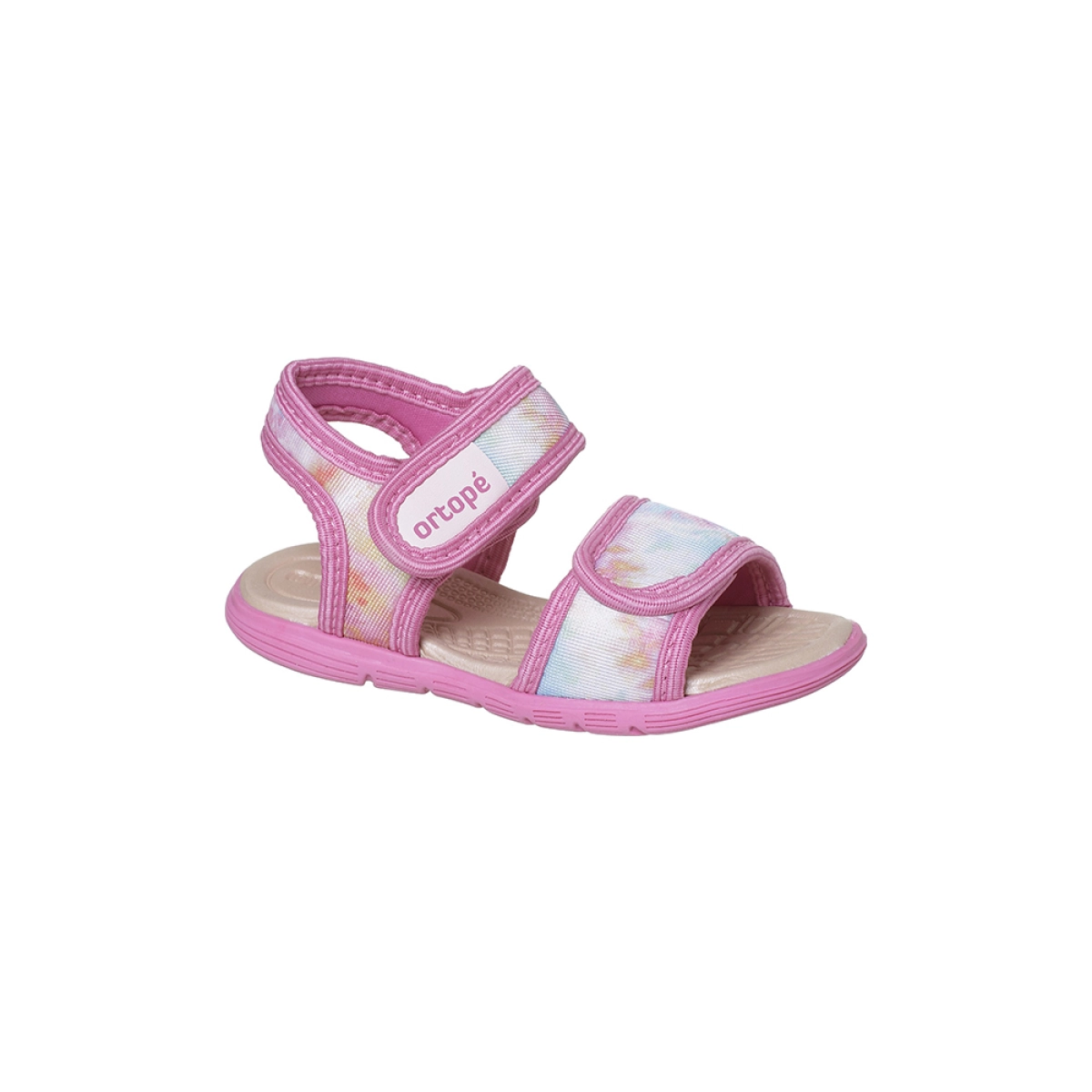 Sandália Infantil Feminina Ortopé Brincadeira Tira Aderente Pink