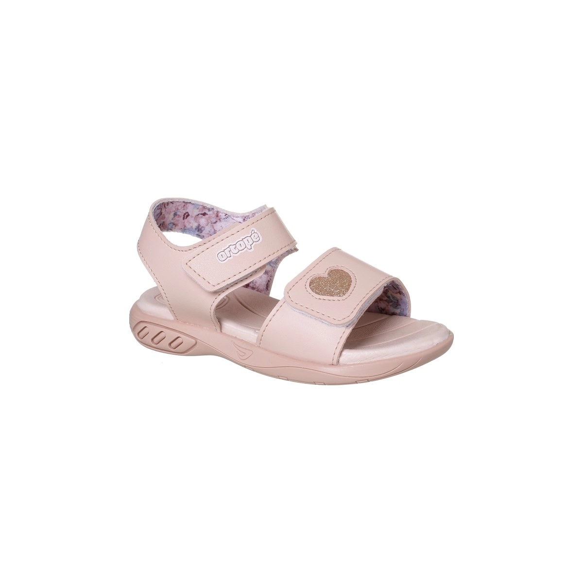 Sandália Infantil Feminina Ortopé Magia Coração Blush