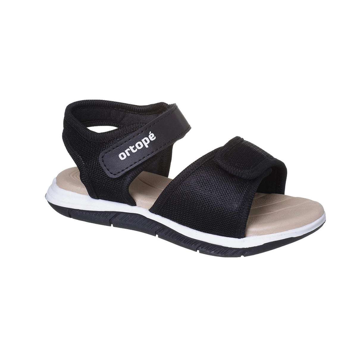 Sandália Infantil Masculina Ortopé Algodão Doce Preto