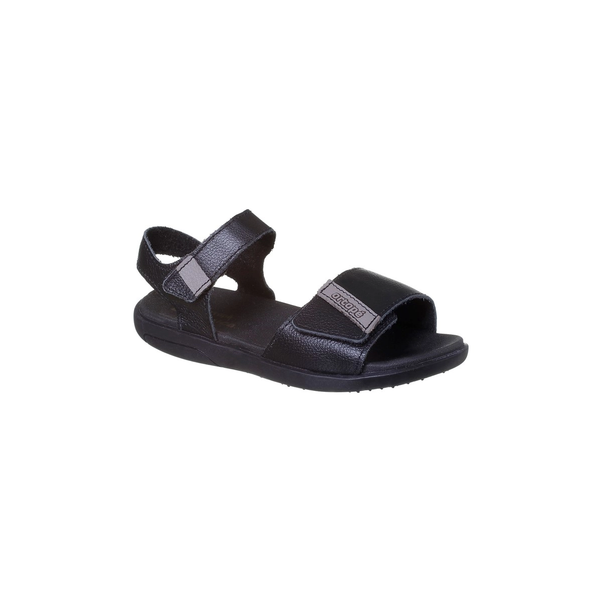 Sandália Infantil Masculina Ortopé Autêntica Fecho Duplo Preta