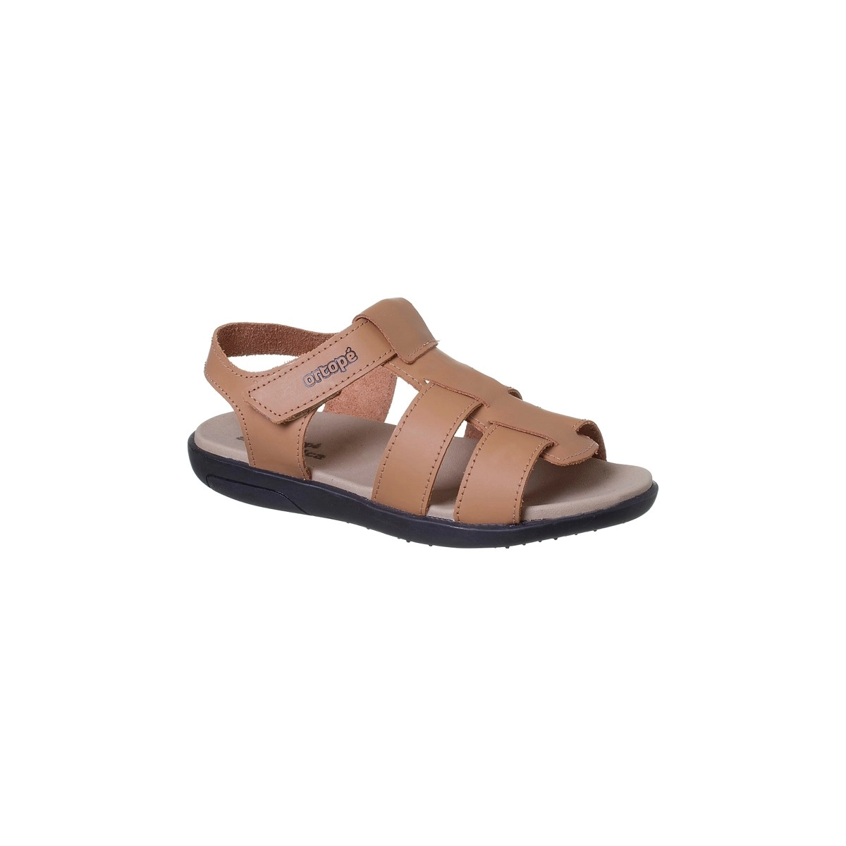 Sandália Infantil Masculina Ortopé Autêntica Tiras Caramelo