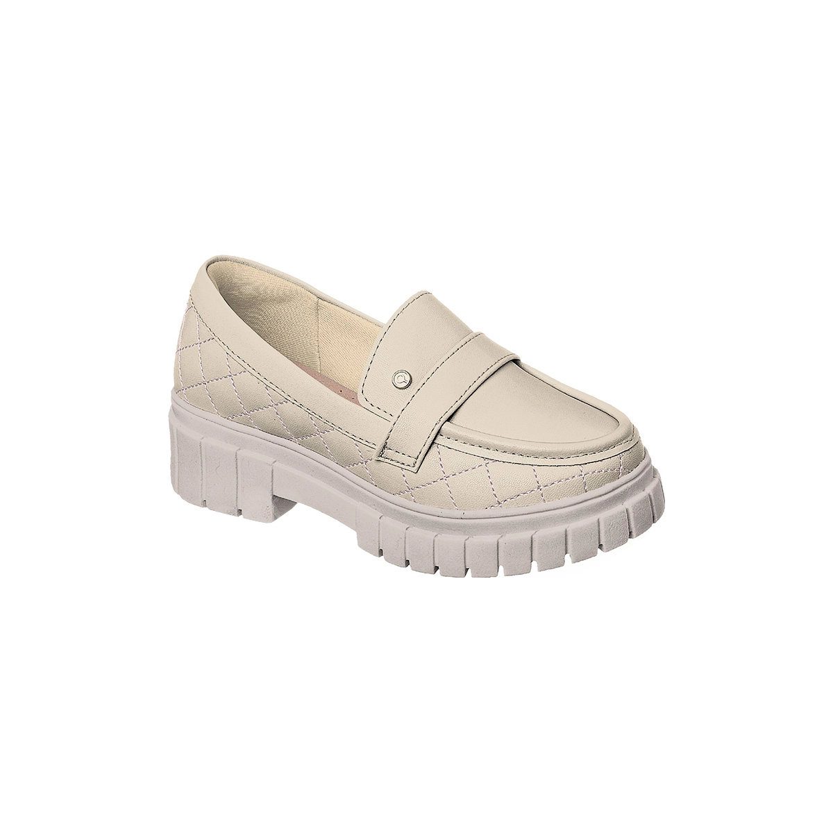 Sapato Infantil Feminino Ortopé Fashion Flat Mocassim Matelassê Nude