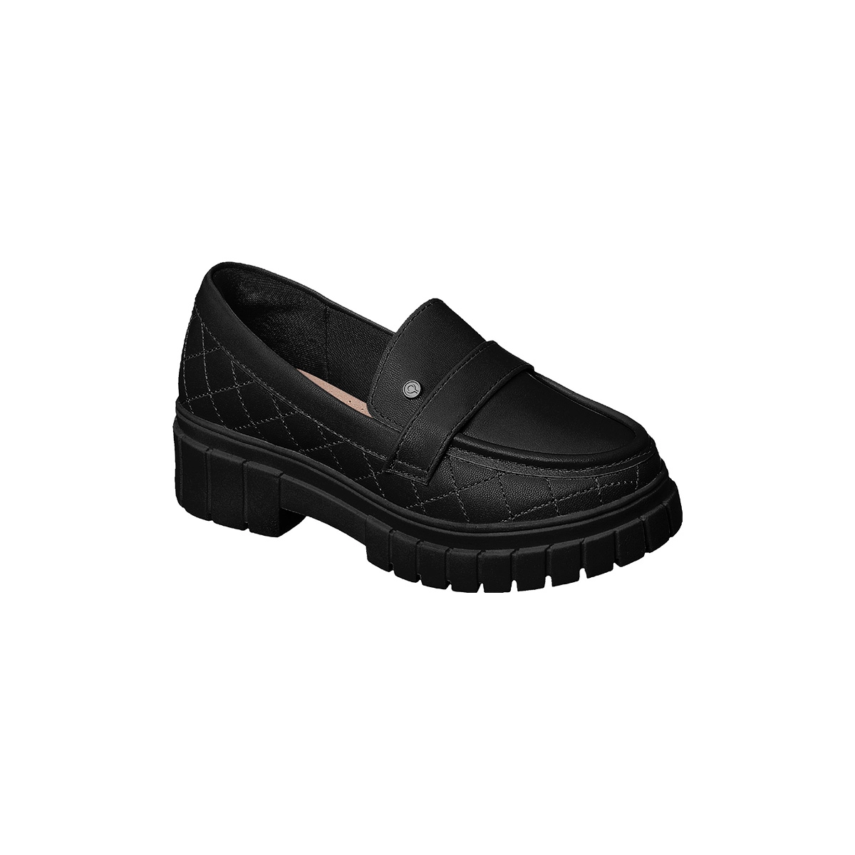 Sapato Infantil Feminino Ortopé Fashion Flat Mocassim Matelassê Preto