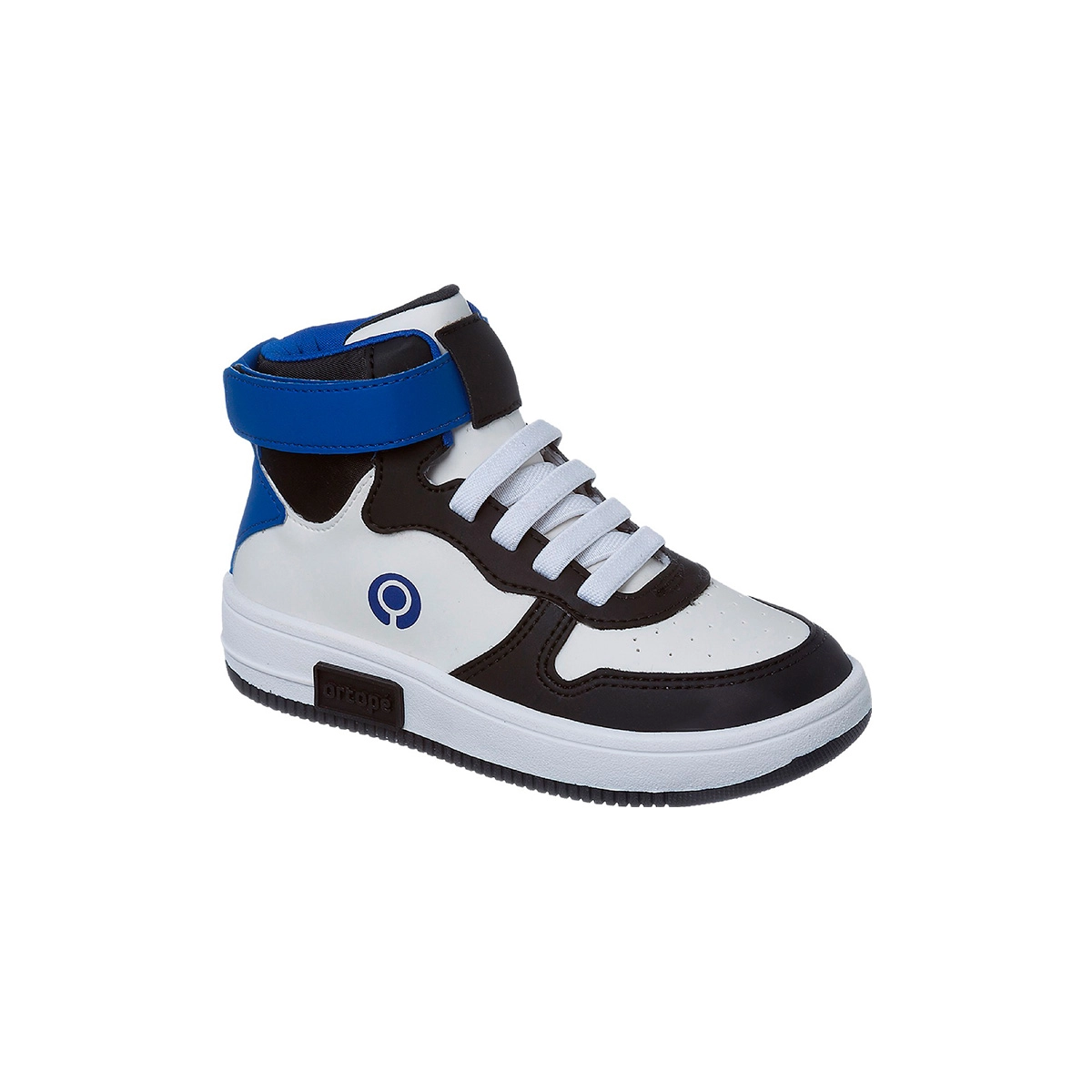 Tênis Cano Alto Infantil Masculino Ortopé Bliss Teen Boot Branco Marinho E Preto