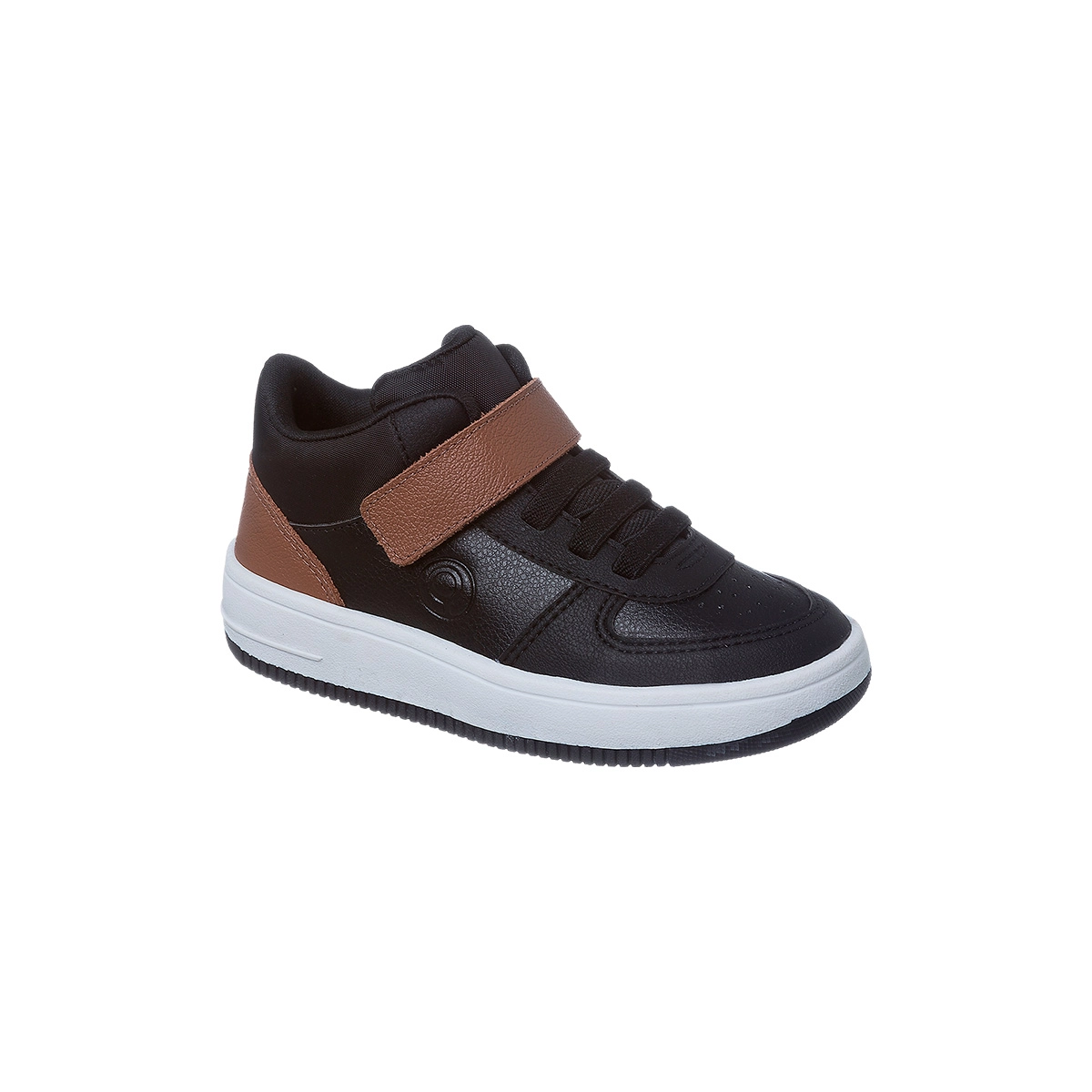 Tênis Cano Alto Infantil Masculino Ortopé Bliss Teen Boot Detalhe Couro Preto