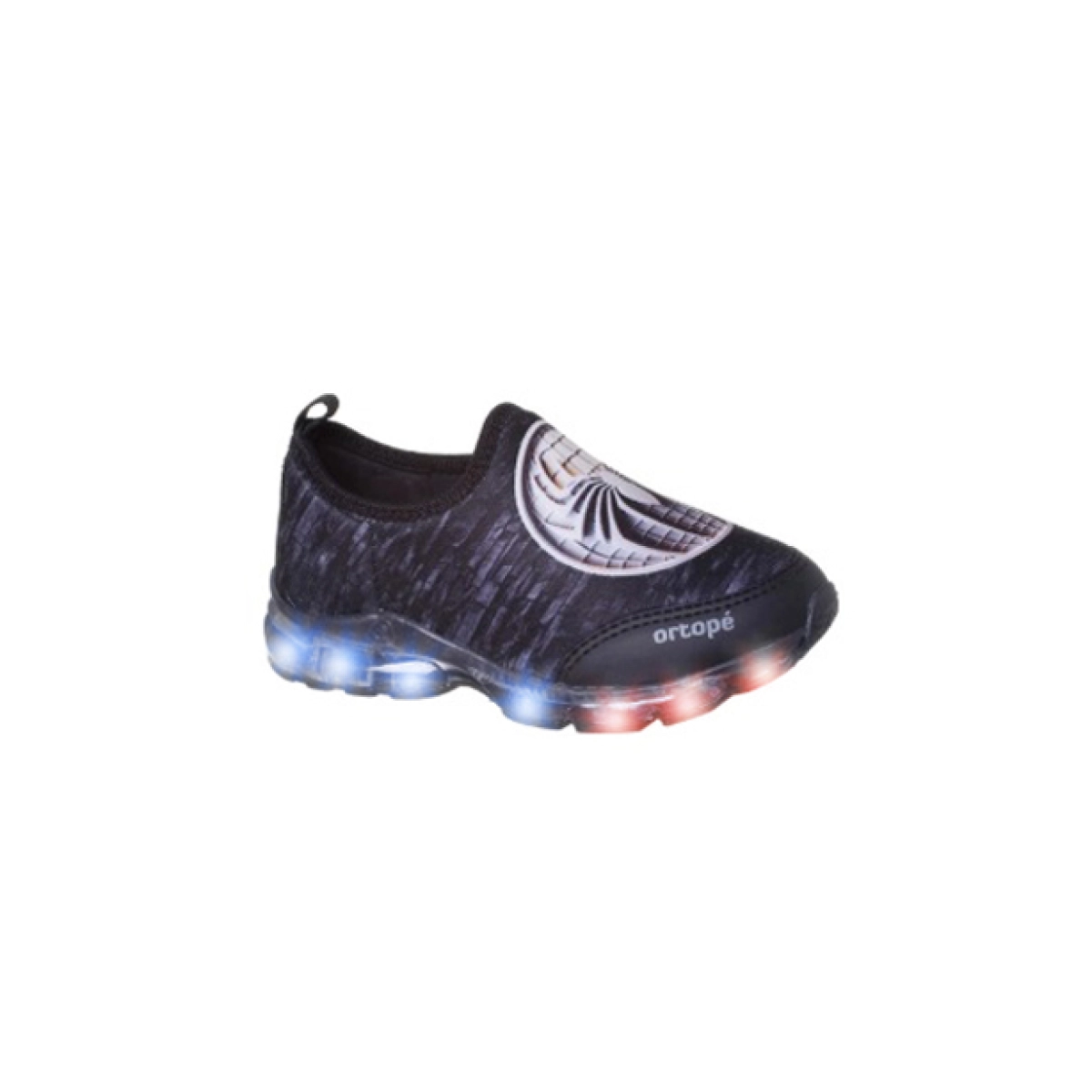 Tênis De Led Infantil Masculino Ortopé Power Light Aranha Preto