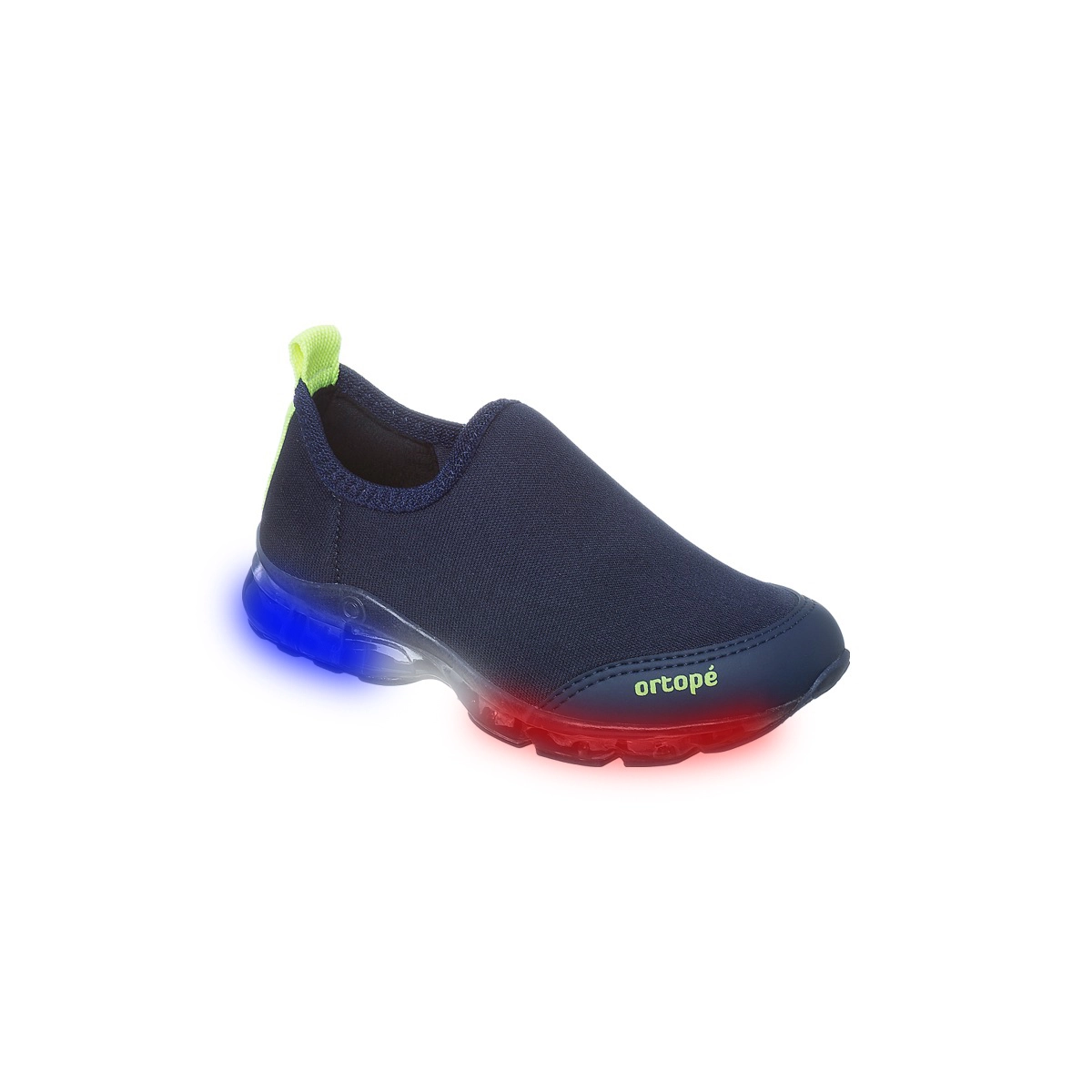 Tênis De Led Infantil Masculino Ortopé Power Light Calce Fácil Marinho