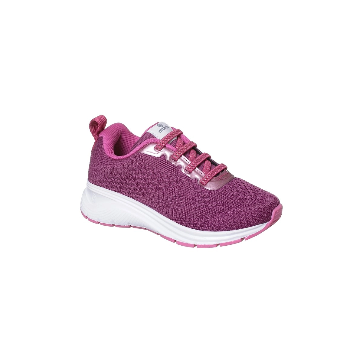 Tênis Infantil Feminino Ortopé Flex Run Cadarço Elástico Pink