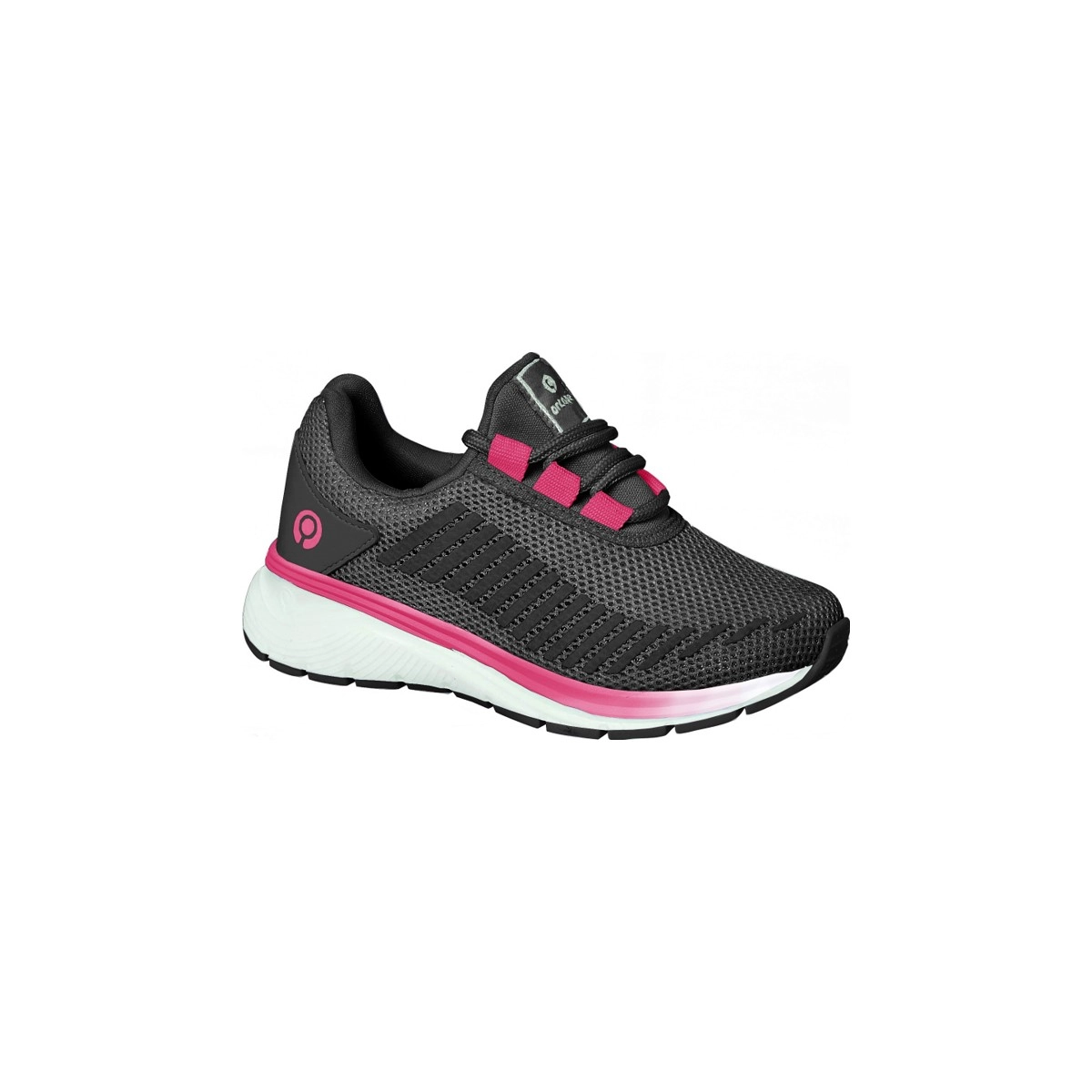 Tênis Infantil Feminino Ortopé Flex Run Cadarço Preto/Pink