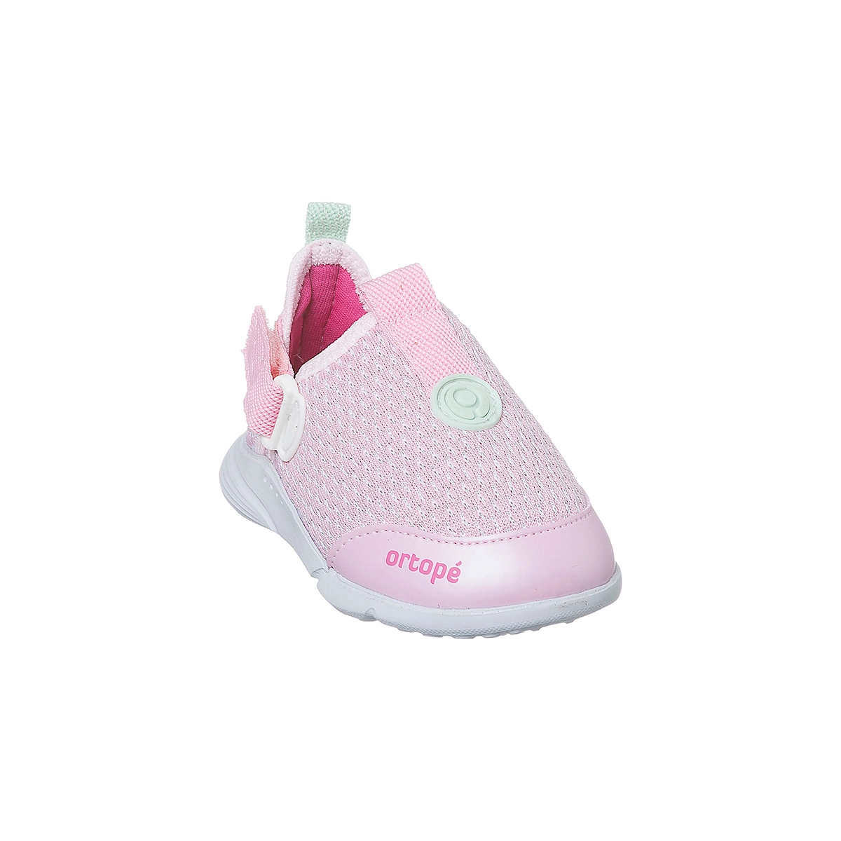 Tênis Infantil Feminino Ortopé Happy Comfort Tecido Com Fecho Lateral Rosa