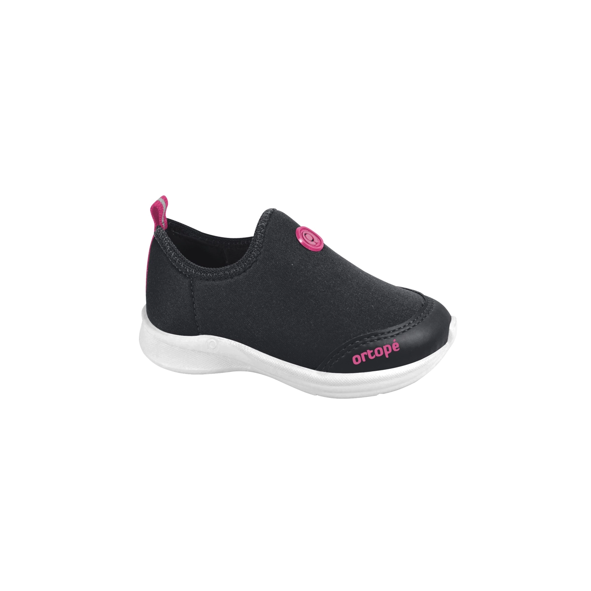 Tênis Infantil Feminino Ortopé Happy Confort Preto Pink