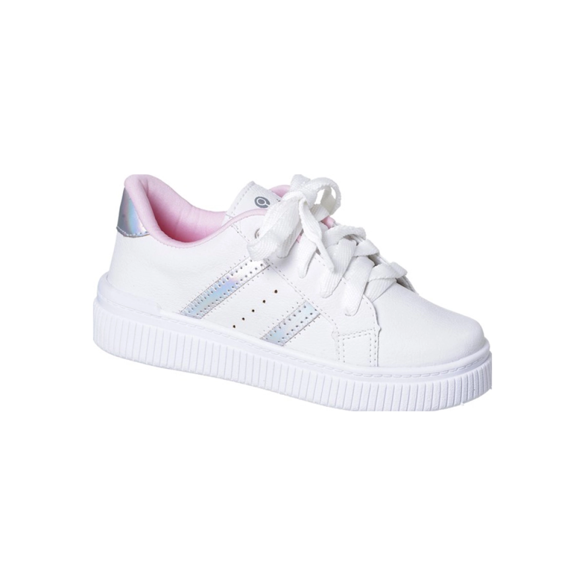 Tênis Infantil Feminino Ortopé Tiras Branco Prata
