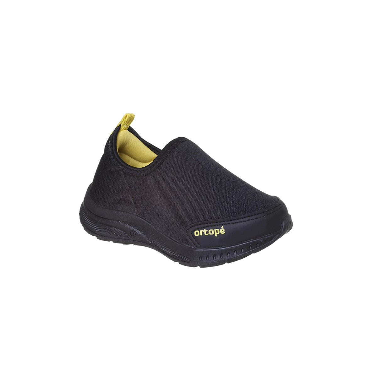 Tênis Infantil Masculino Ortopé Dna Flex Calce Fácil Preto Amarelo