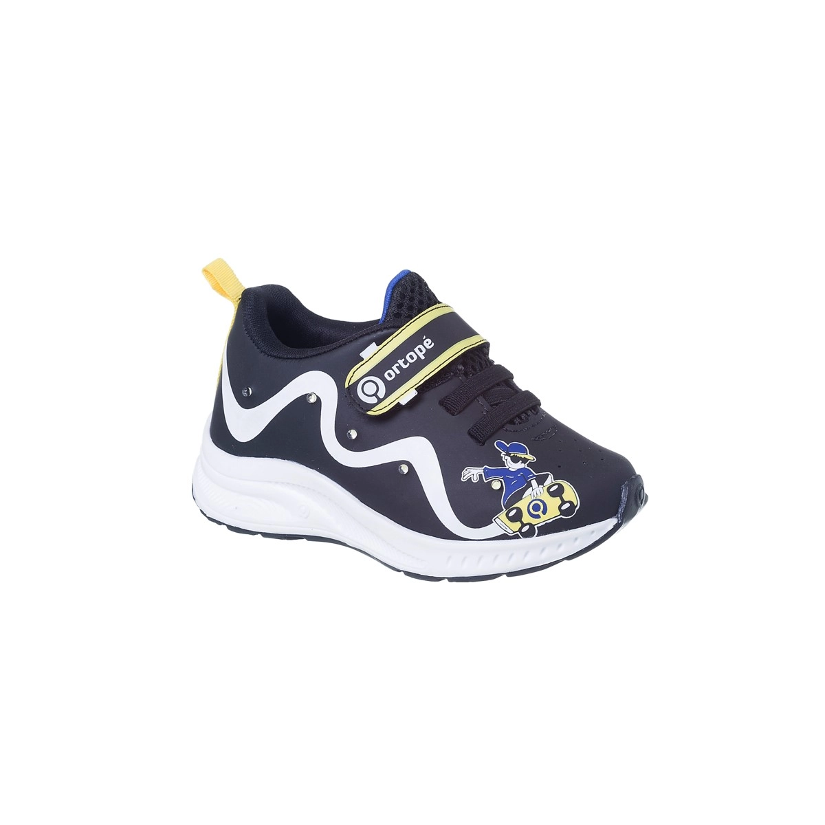 Tênis Infantil Masculino Ortopé Dna Light Skate Boy Preto Led