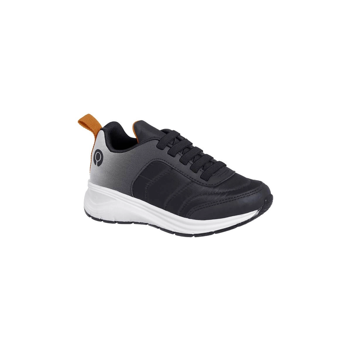 Tênis Infantil Masculino Ortopé Flex Run Elástico Preto/Laranja