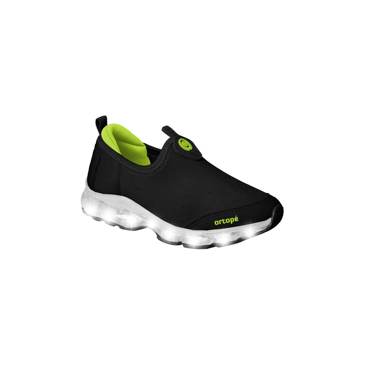 Tênis Infantil Masculino Ortopé Power Light Preto/Amarelo