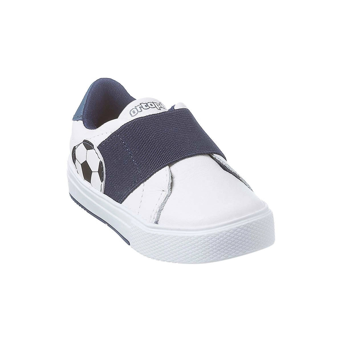 Tênis Slip On Infantil Masculino Ortopé Alive Bola Futebol Branco