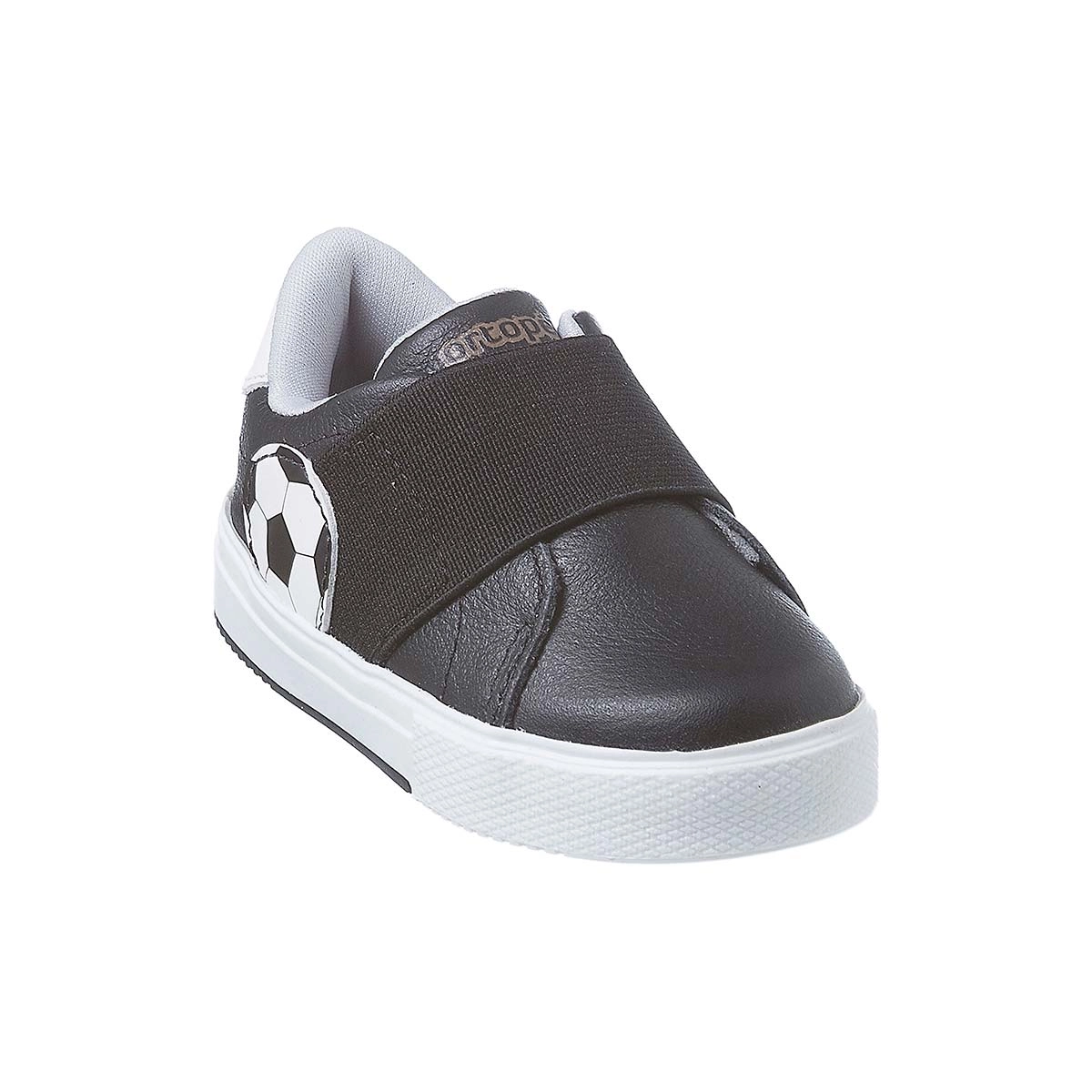 Tênis Slip On Infantil Masculino Ortopé Alive Bola Futebol Preto