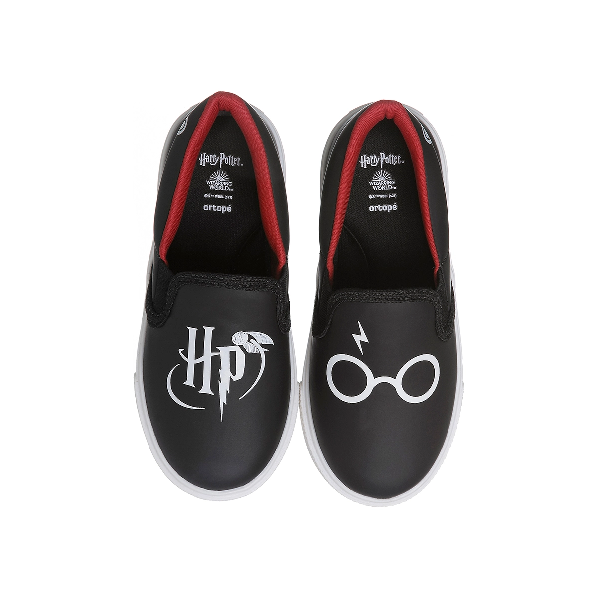 Tênis Slip On Infantil Ortopé Casual Sport Harry Potter Preto